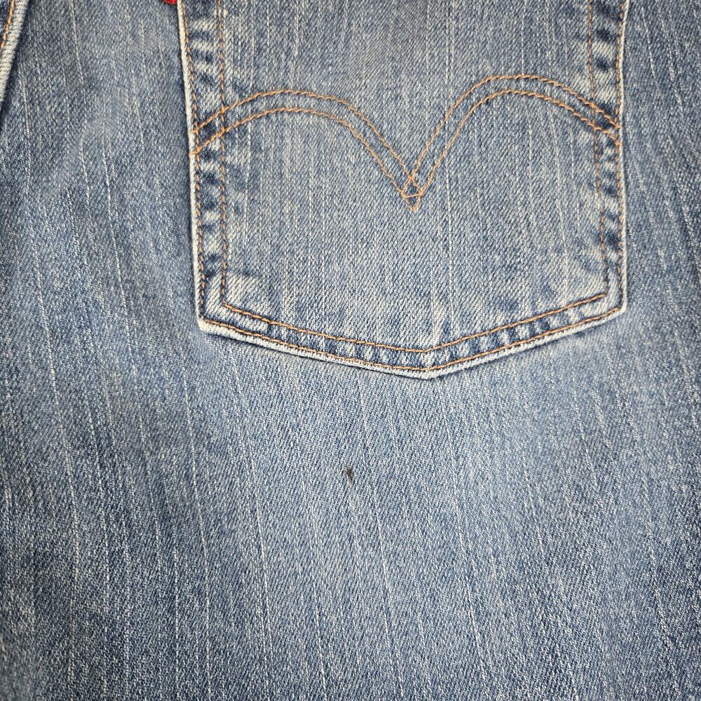 Levi's 525 Nouveau Low Bootcut Womens 14 Jeans Denim Dark Wash 0730 - Picture 9 of 11